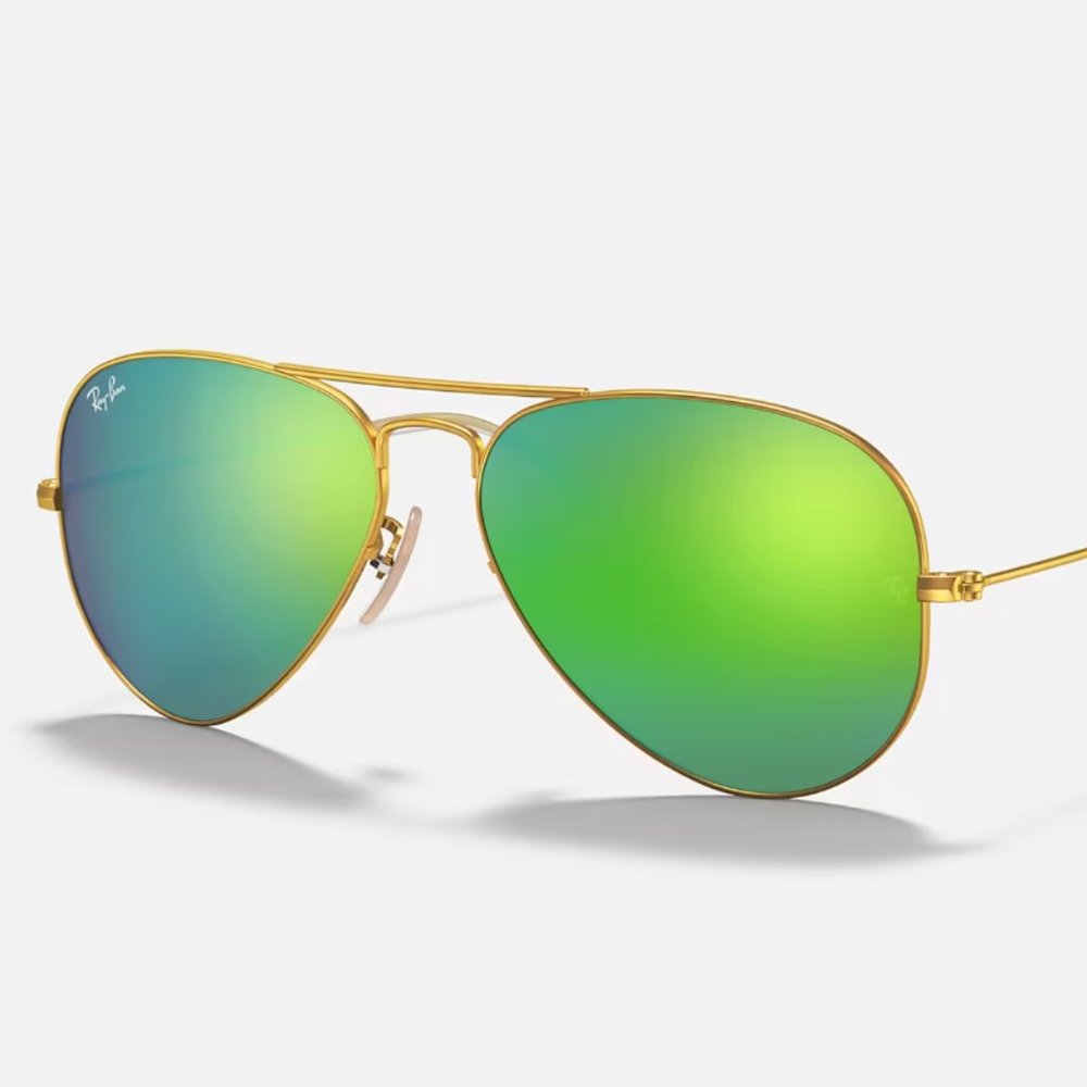 Rayban Aviator Green Flash Lenses